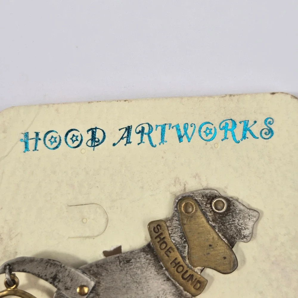 Deanna Hood Shoe Hound Brooch Pin Dangle Charms Dog Jewelry Card Like New